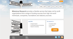 Desktop Screenshot of milestoneresearch.co.uk